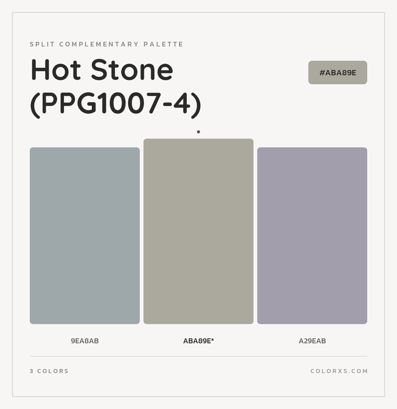 Hot Stone (PPG1007-4) - Split-Complementary Color Palette