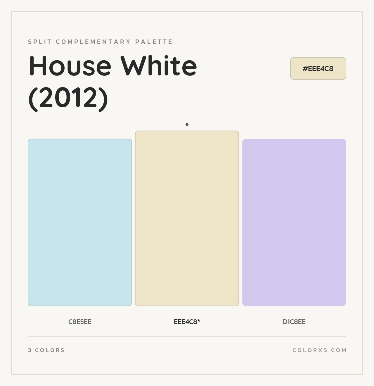 House White (2012) - Split-Complementary Color Palette
