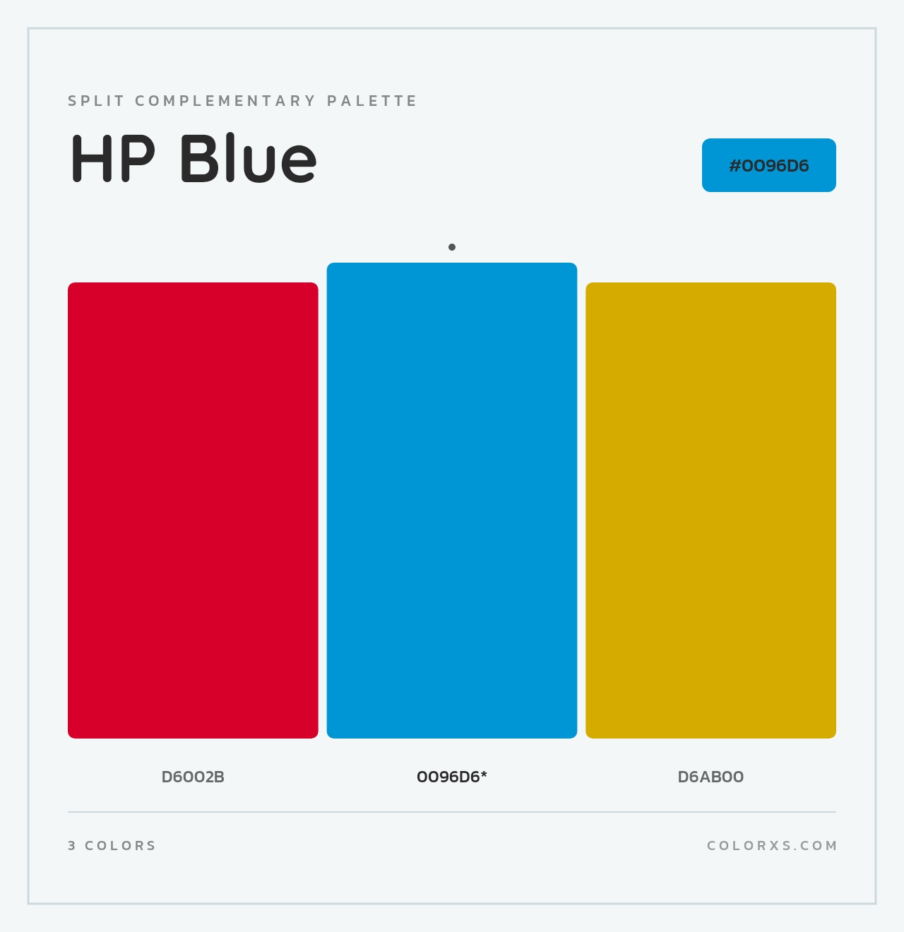 HP Blue - Split-Complementary Color Palette