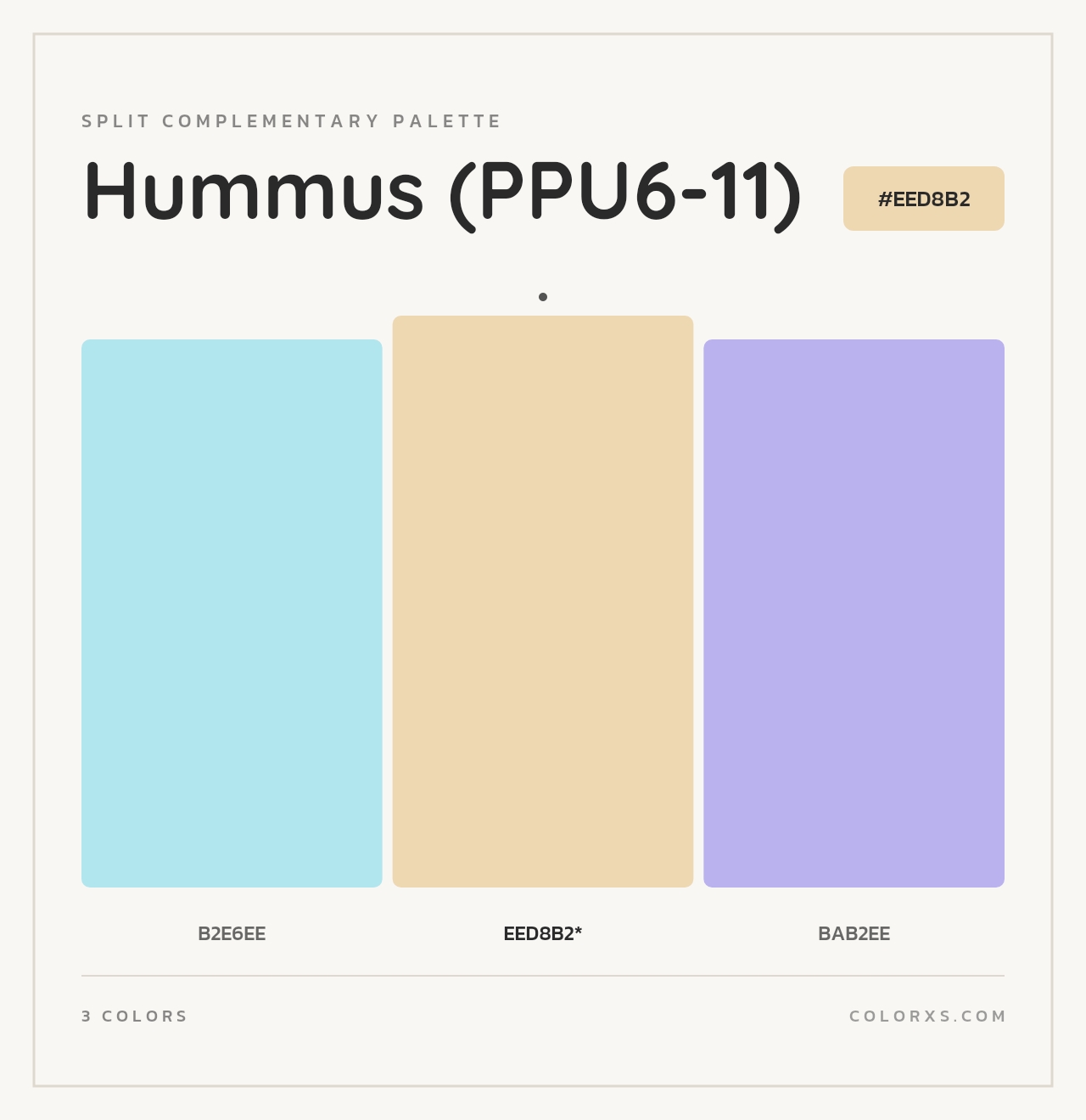 Hummus (PPU6-11) - Split-Complementary Color Palette