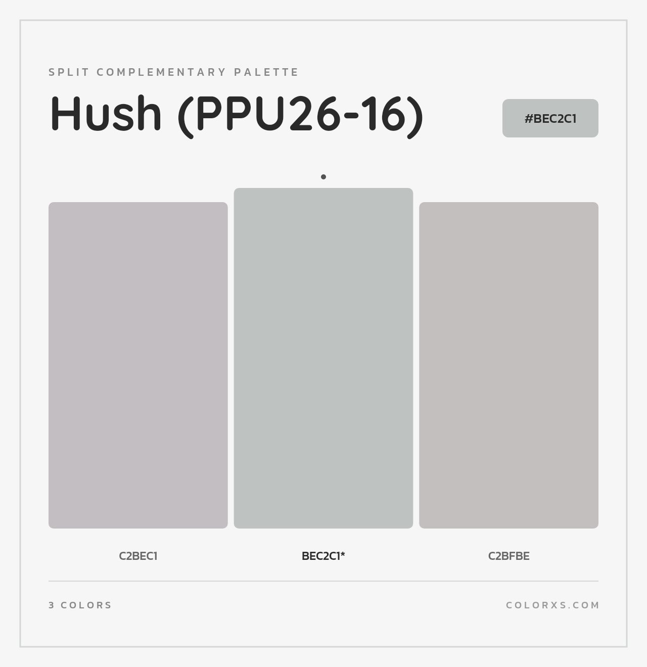 Hush (PPU26-16) - Split-Complementary Color Palette