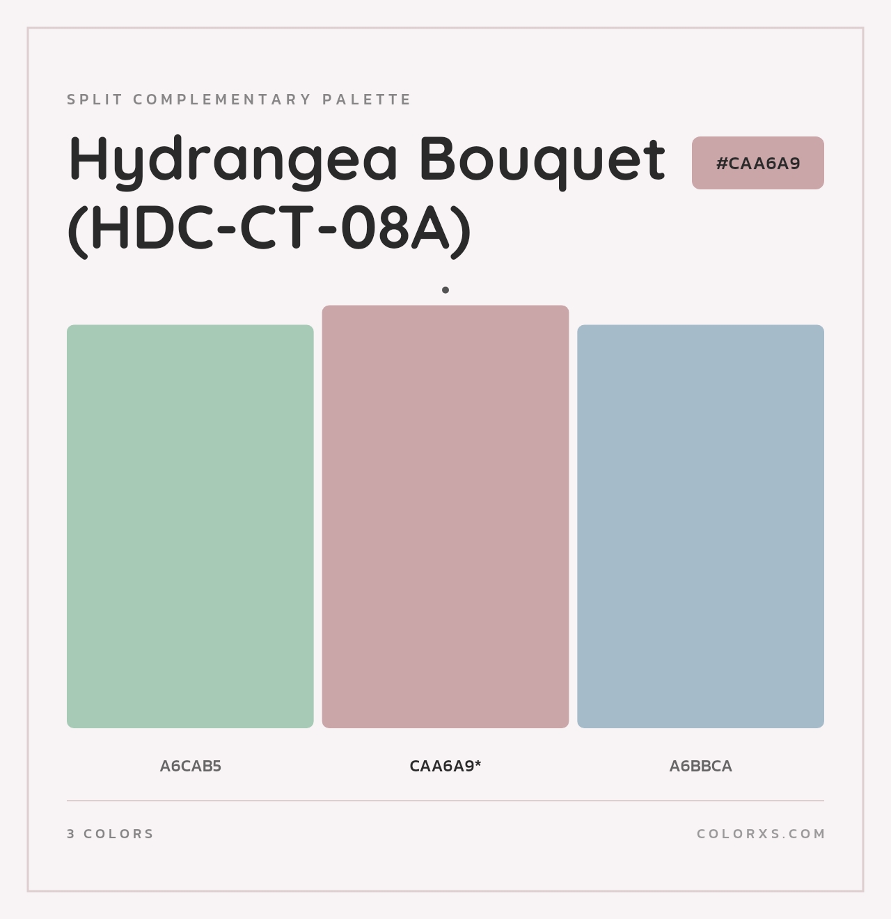 Hydrangea Bouquet (HDC-CT-08A) - Split-Complementary Color Palette