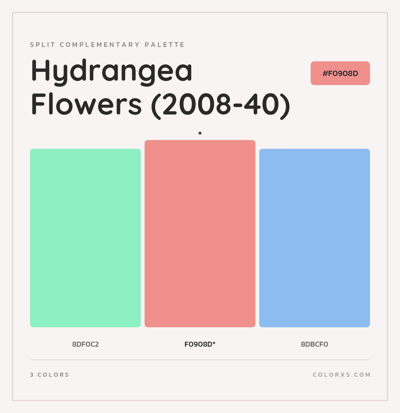 Hydrangea Flowers (2008-40) - Split-Complementary Color Palette