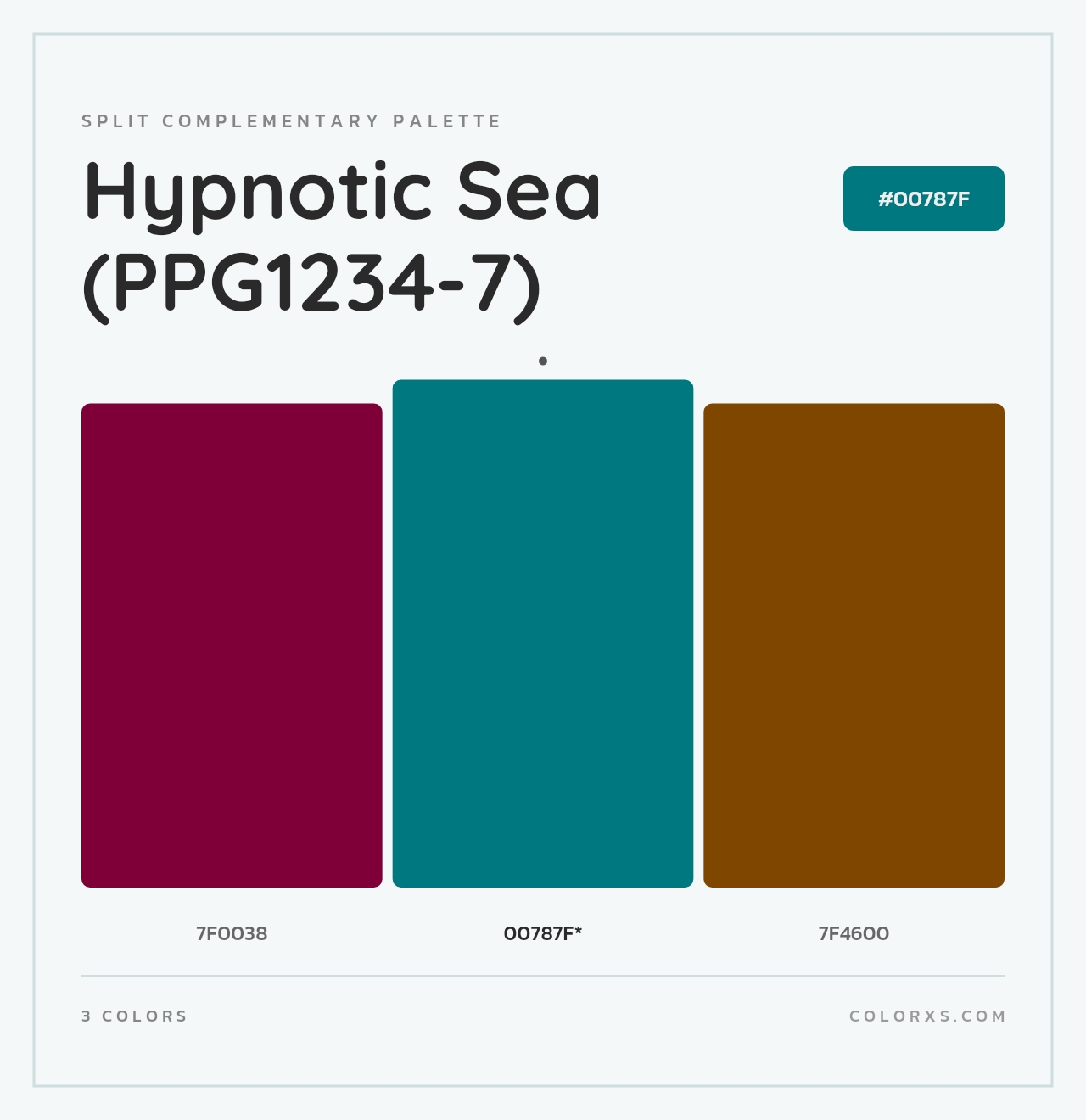 Hypnotic Sea (PPG1234-7) - Split-Complementary Color Palette