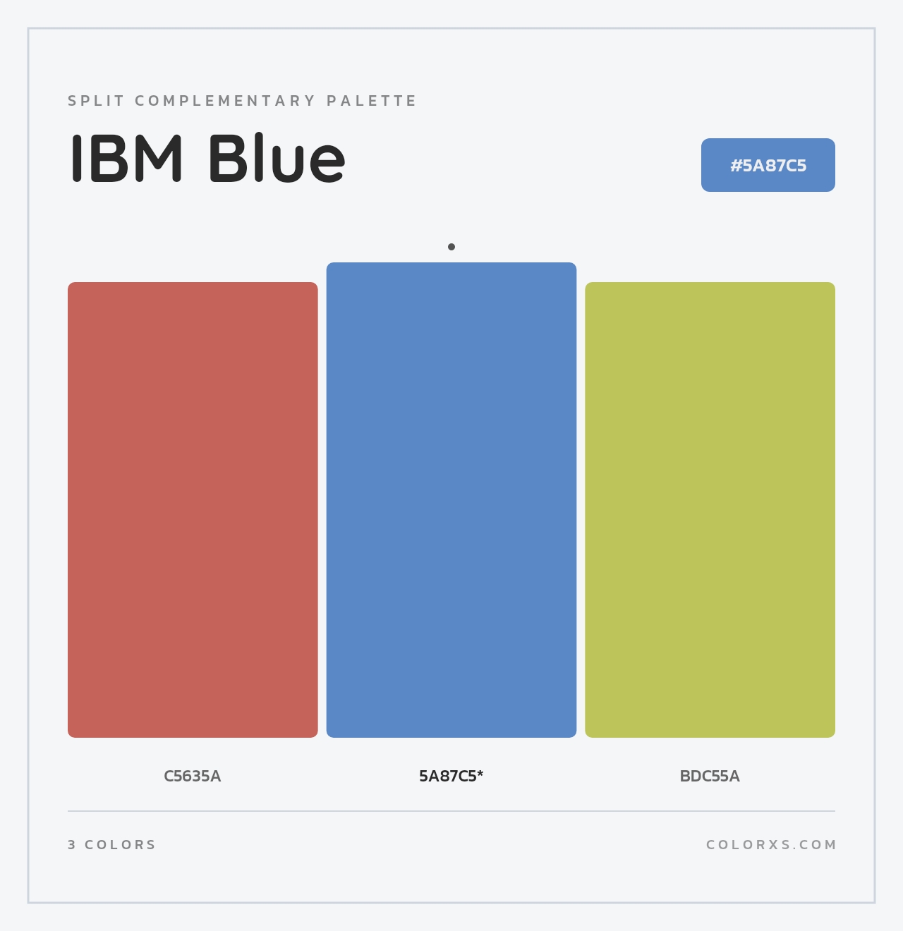 IBM Blue  - Split-Complementary Color Palette