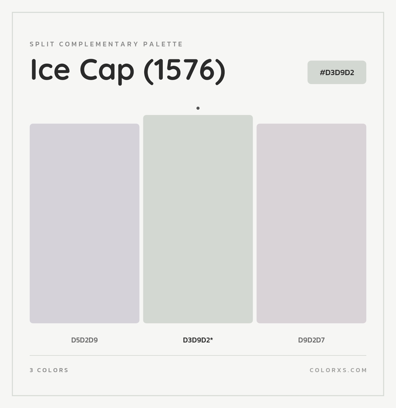 Ice Cap (1576) - Split-Complementary Color Palette