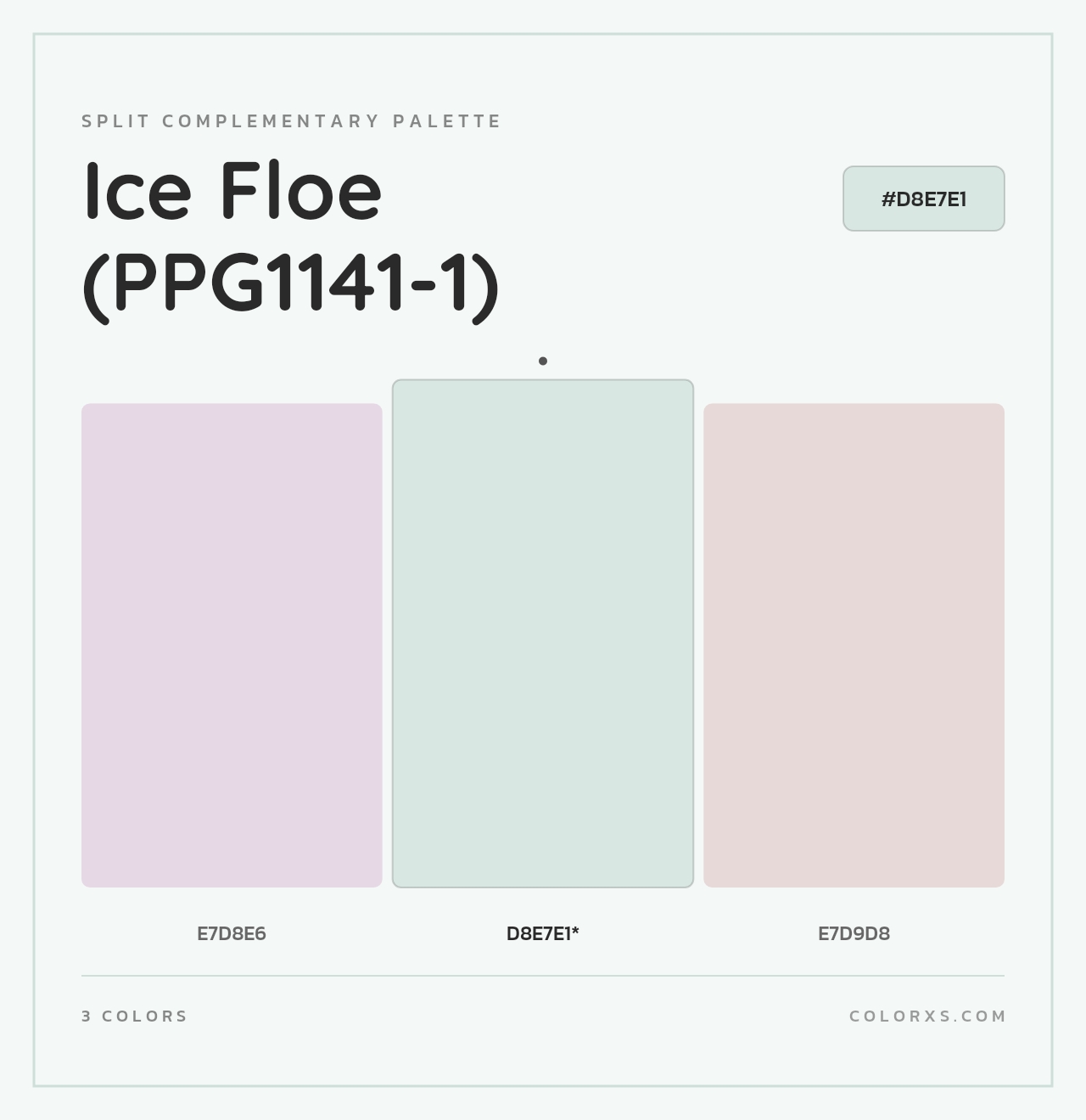 Ice Floe (PPG1141-1) - Split-Complementary Color Palette