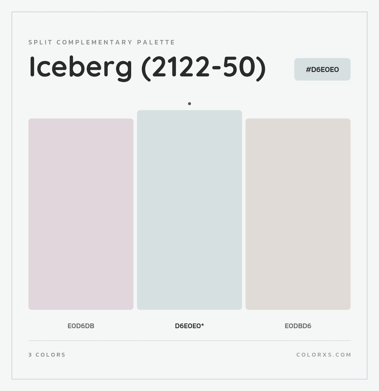 Iceberg (2122-50) - Split-Complementary Color Palette