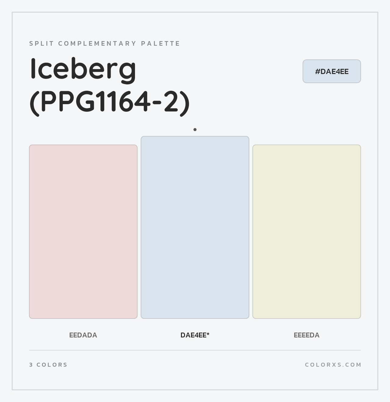Iceberg (PPG1164-2) - Split-Complementary Color Palette