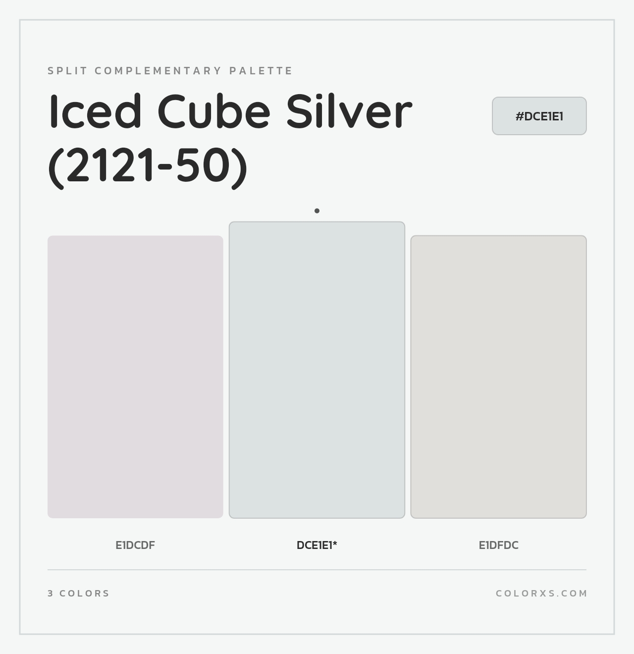 Iced Cube Silver (2121-50) - Split-Complementary Color Palette