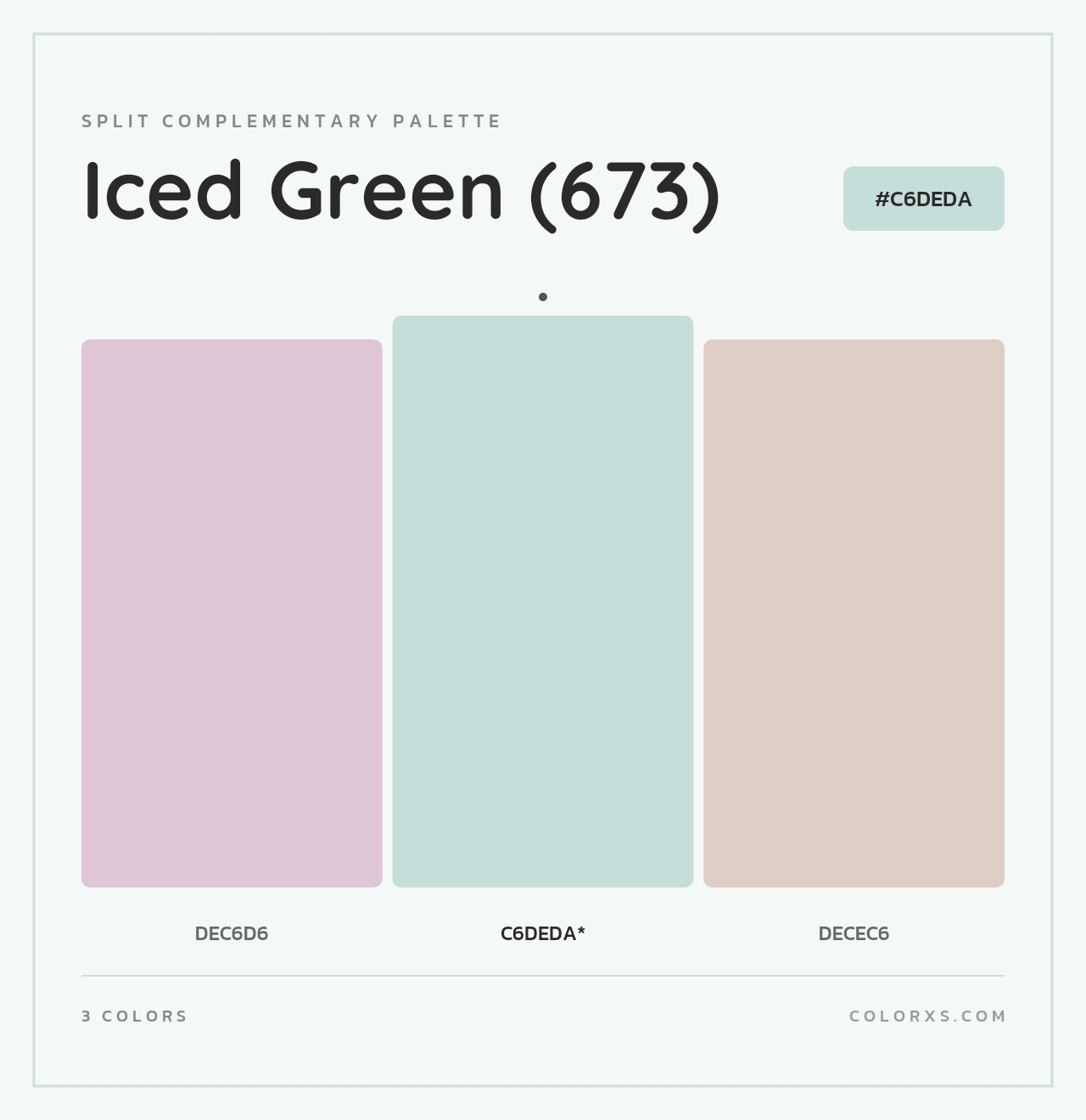 Iced Green (673) - Split-Complementary Color Palette