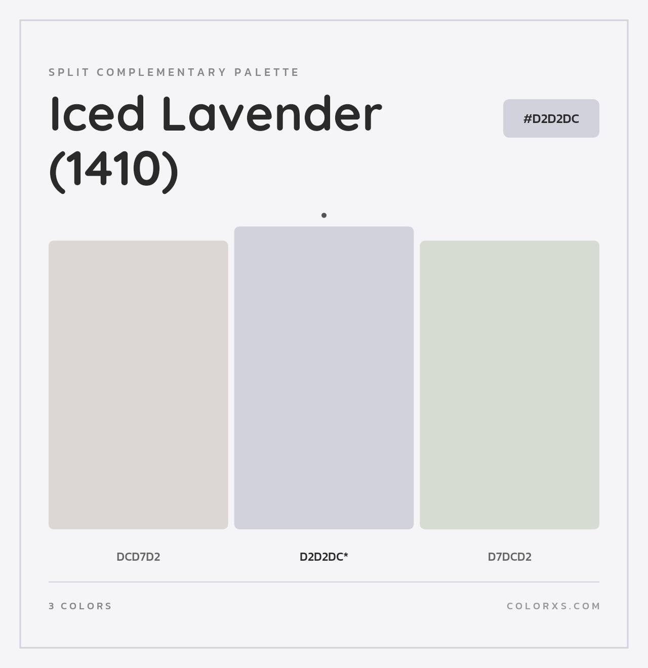 Iced Lavender (1410) - Split-Complementary Color Palette
