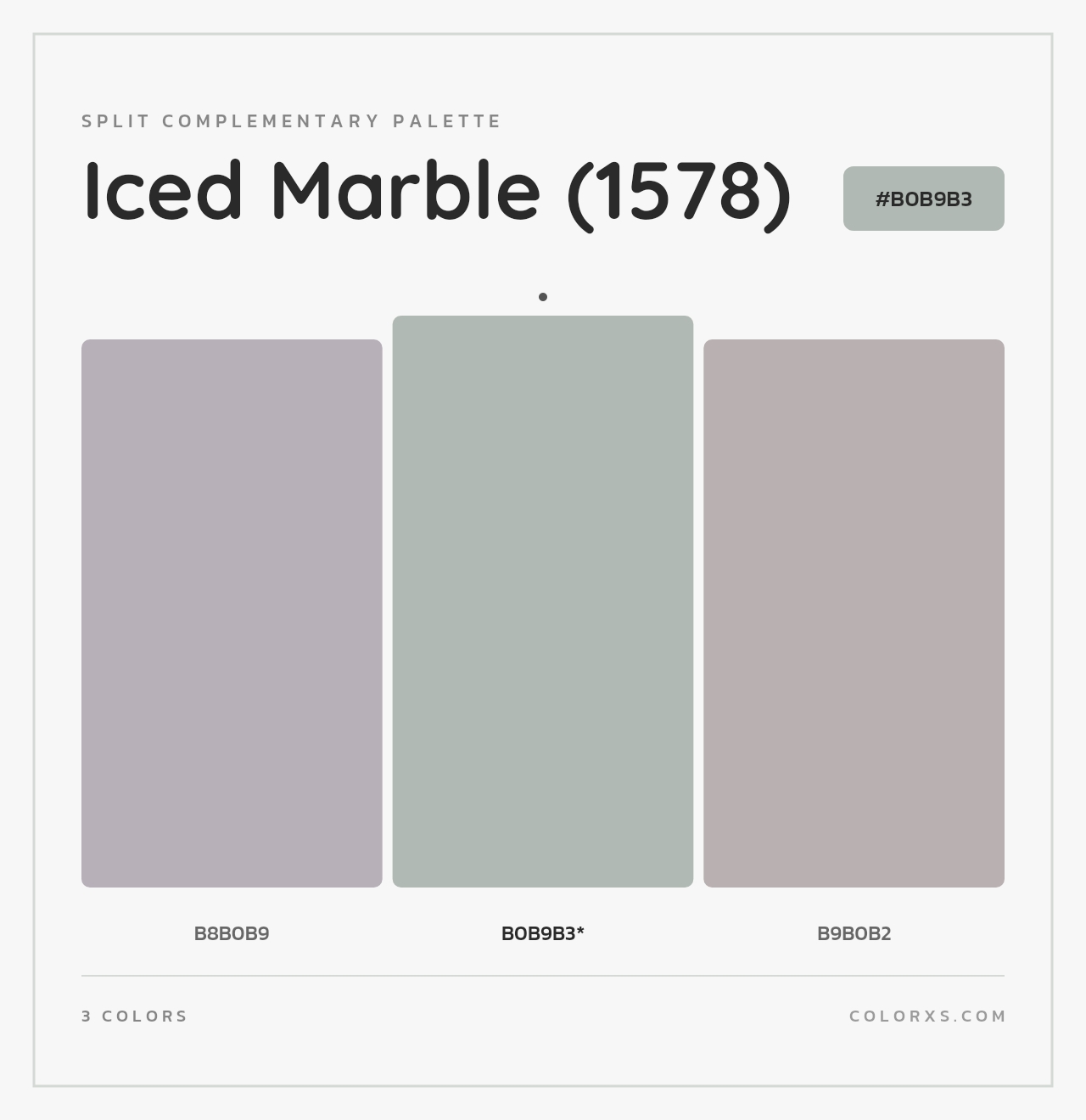 Iced Marble (1578) - Split-Complementary Color Palette
