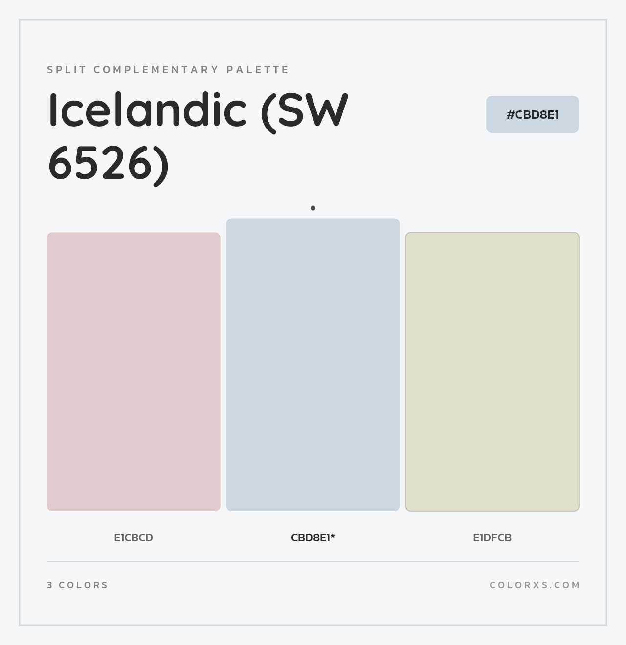 Icelandic (SW 6526) - Split-Complementary Color Palette
