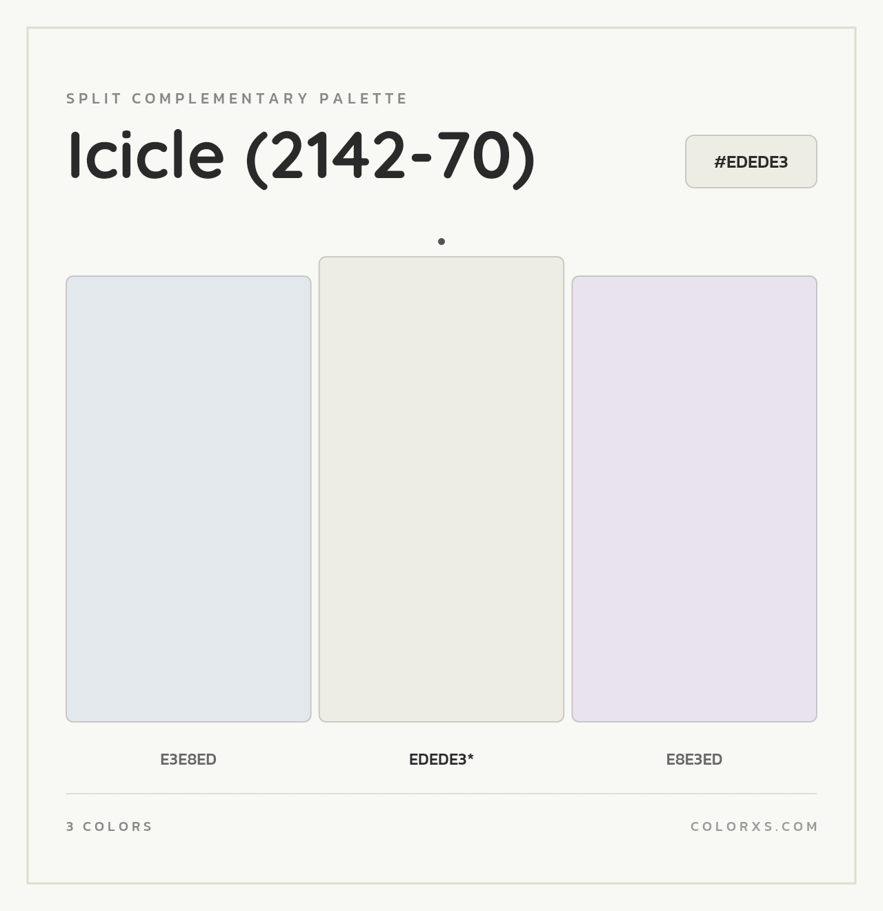 Icicle (2142-70) - Split-Complementary Color Palette