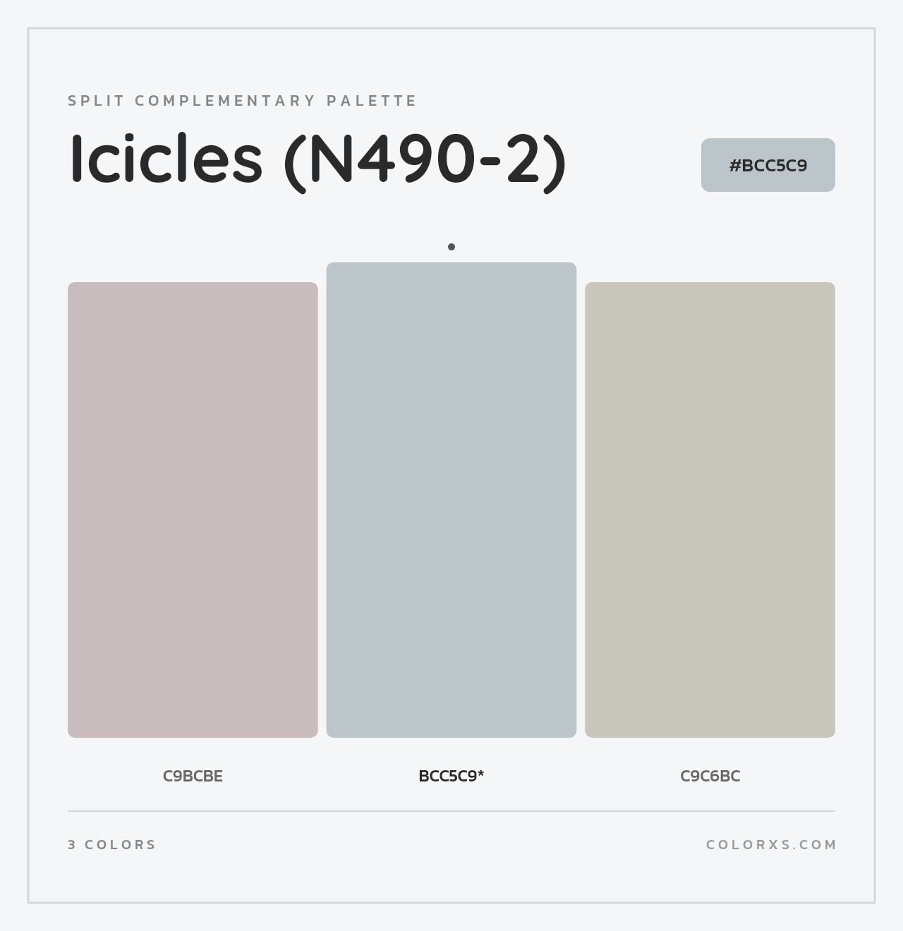 Icicles (N490-2) - Split-Complementary Color Palette