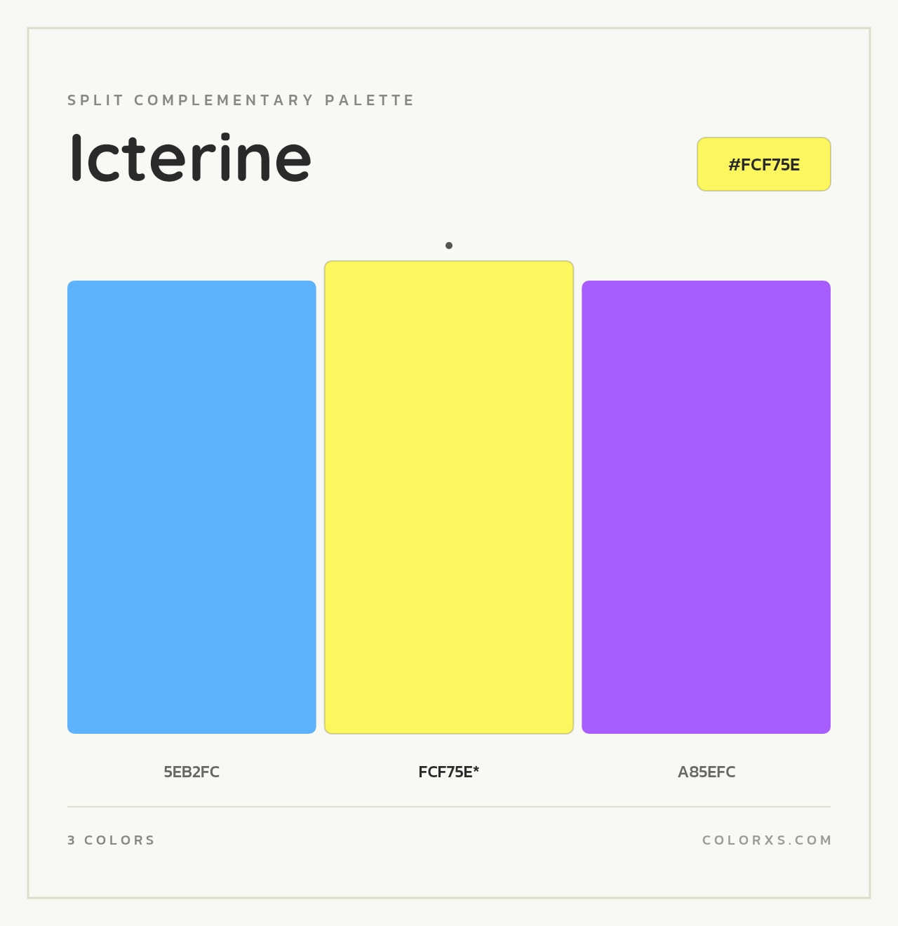 Icterine - Split-Complementary Color Palette