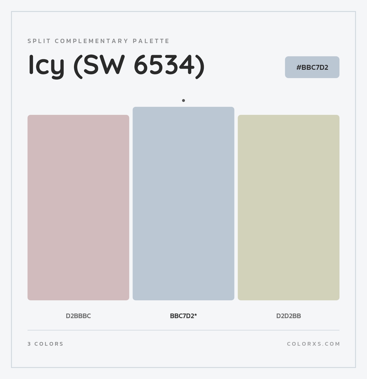 Icy (SW 6534) - Split-Complementary Color Palette
