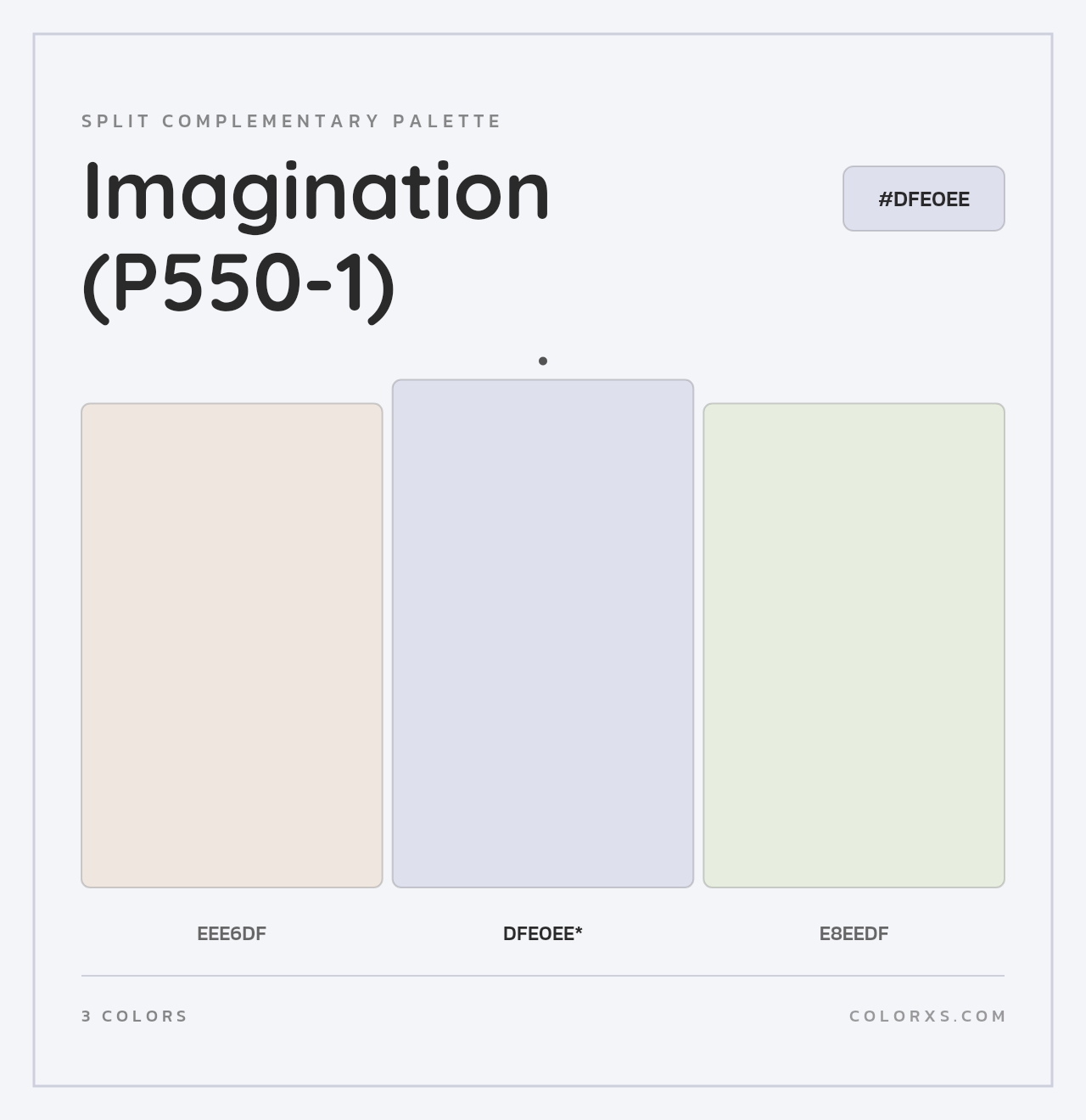 Imagination (P550-1) - Split-Complementary Color Palette
