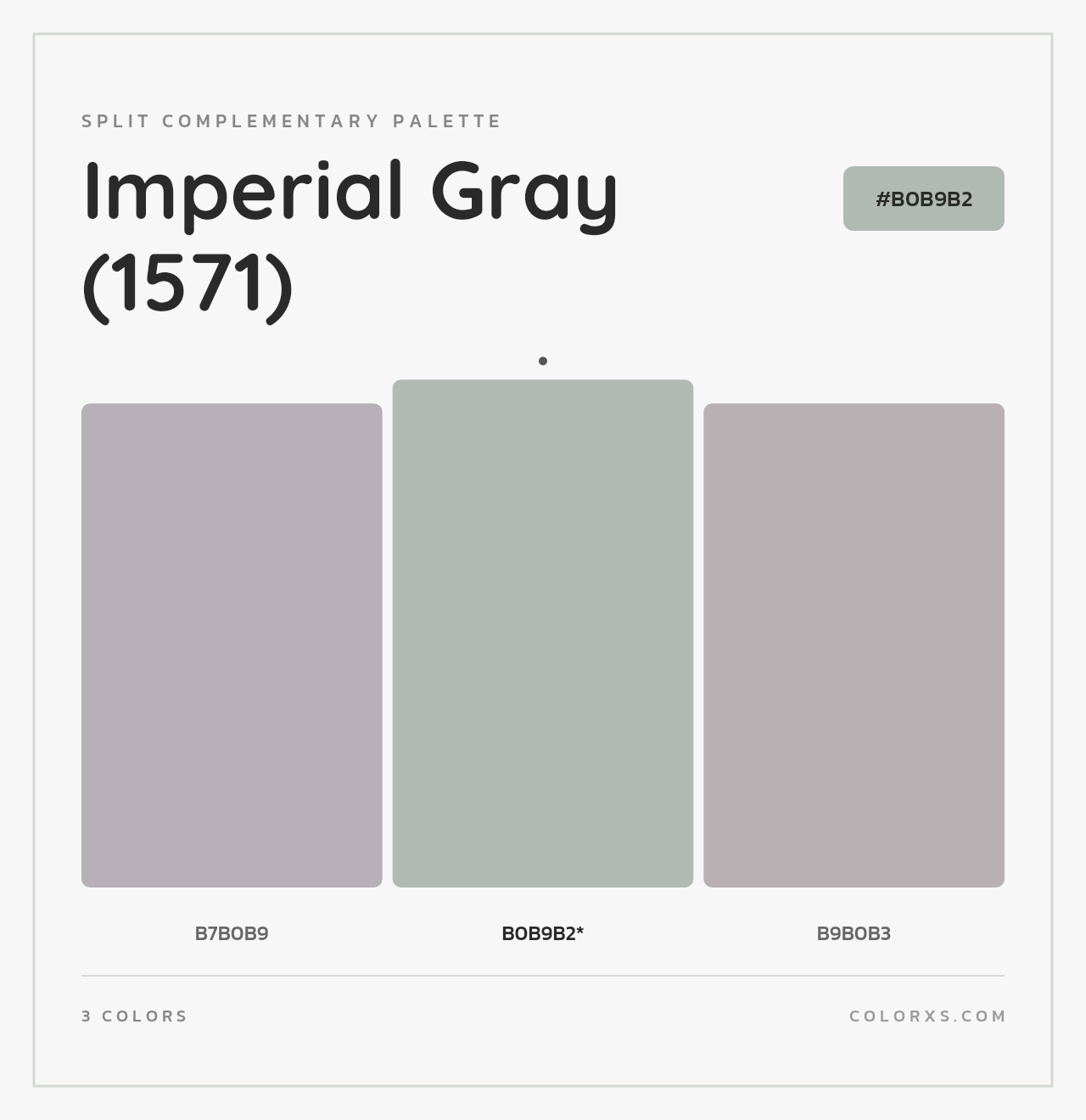 Imperial Gray (1571) - Split-Complementary Color Palette