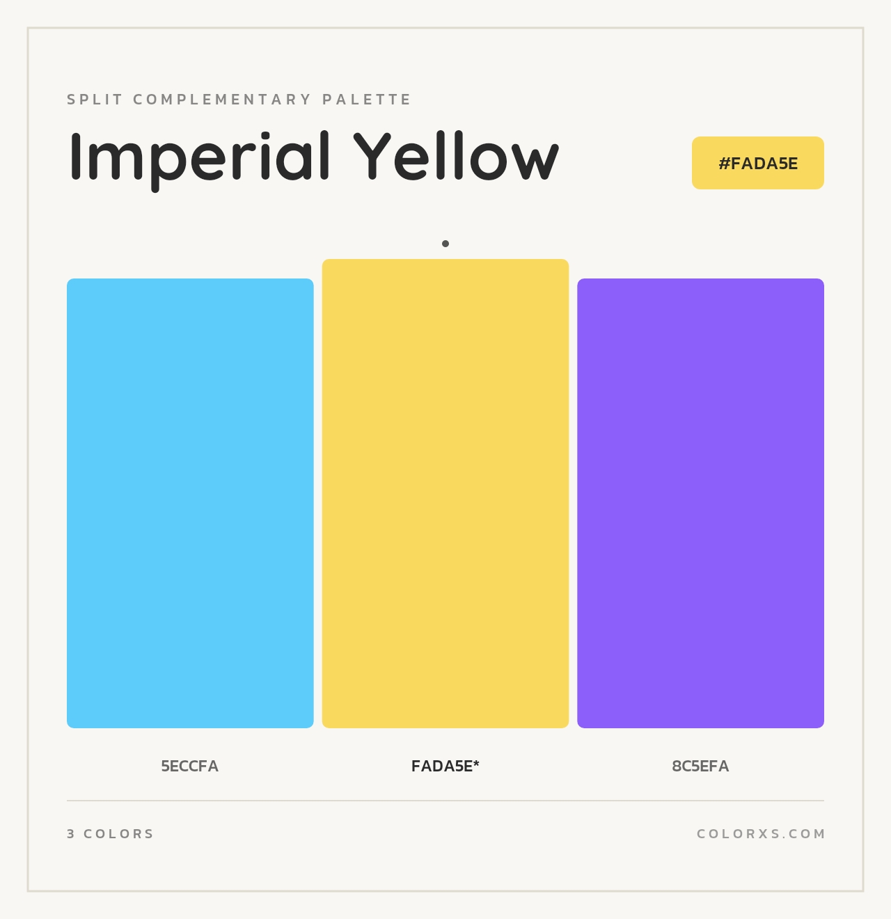 Imperial Yellow - Split-Complementary Color Palette