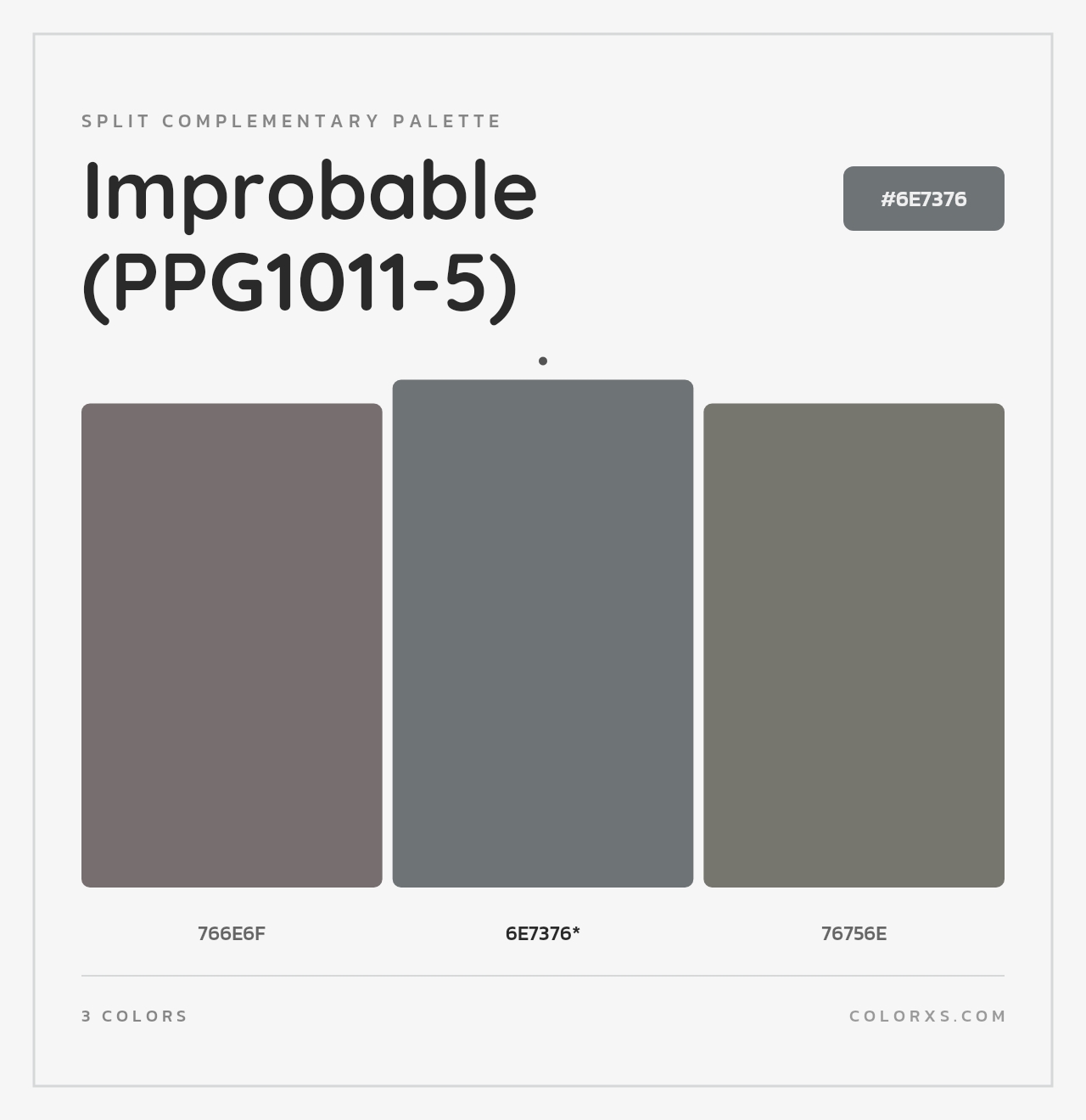 Improbable (PPG1011-5) - Split-Complementary Color Palette