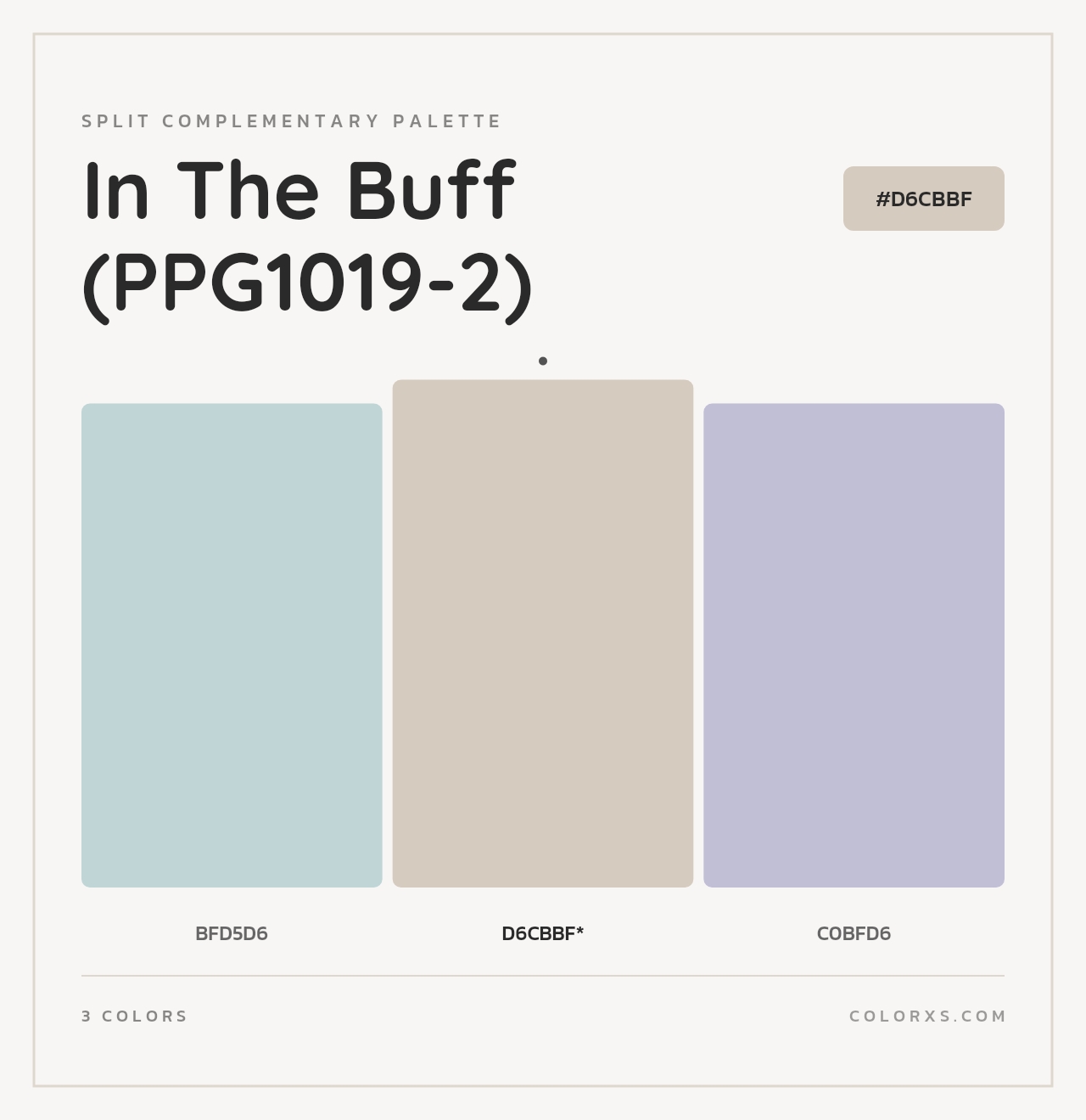 In The Buff (PPG1019-2) - Split-Complementary Color Palette