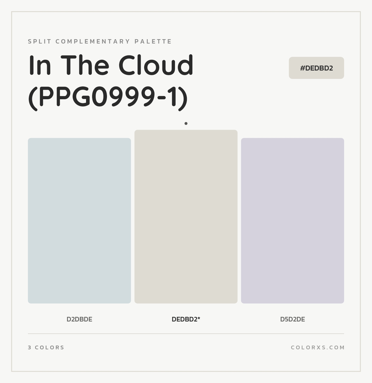 In The Cloud (PPG0999-1) - Split-Complementary Color Palette