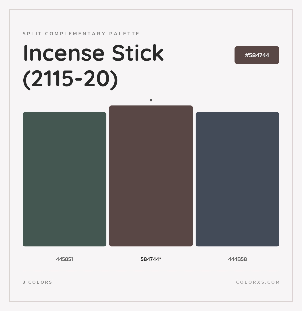 Incense Stick (2115-20) - Split-Complementary Color Palette
