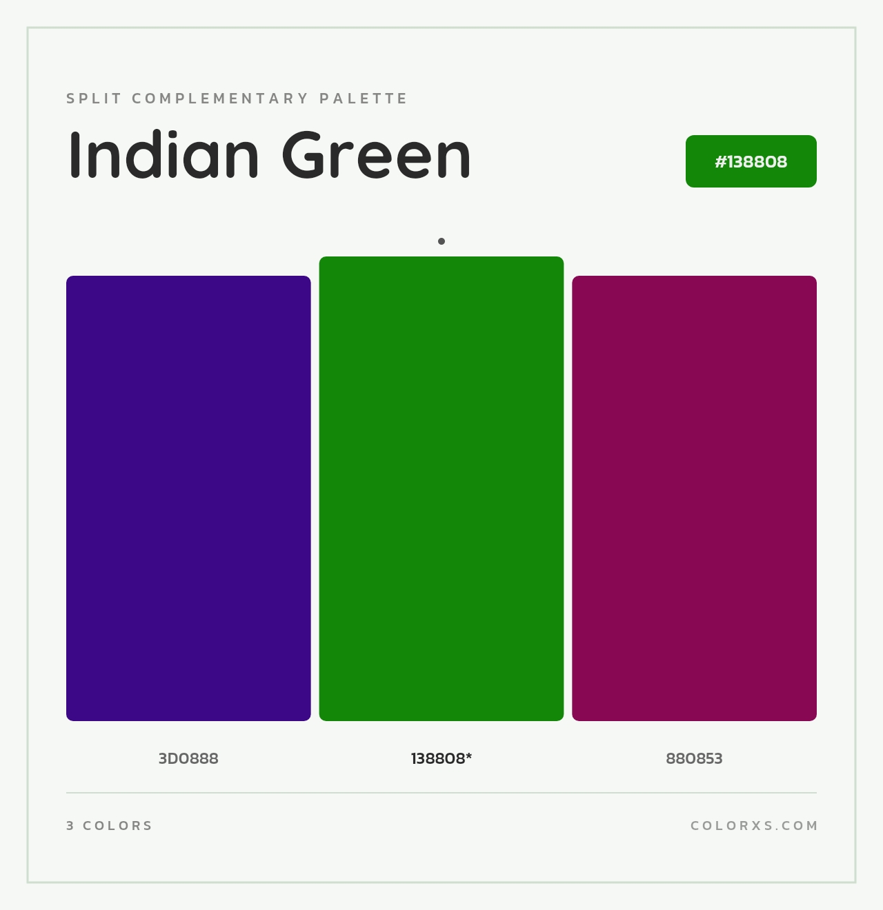 Indian Green - Split-Complementary Color Palette