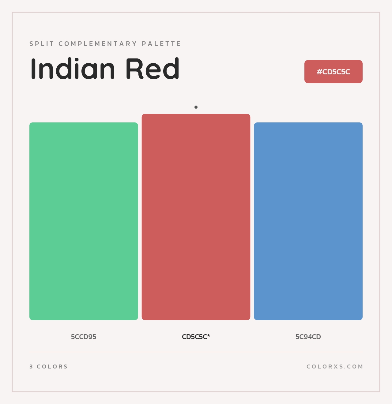 Indian Red - Split-Complementary Color Palette