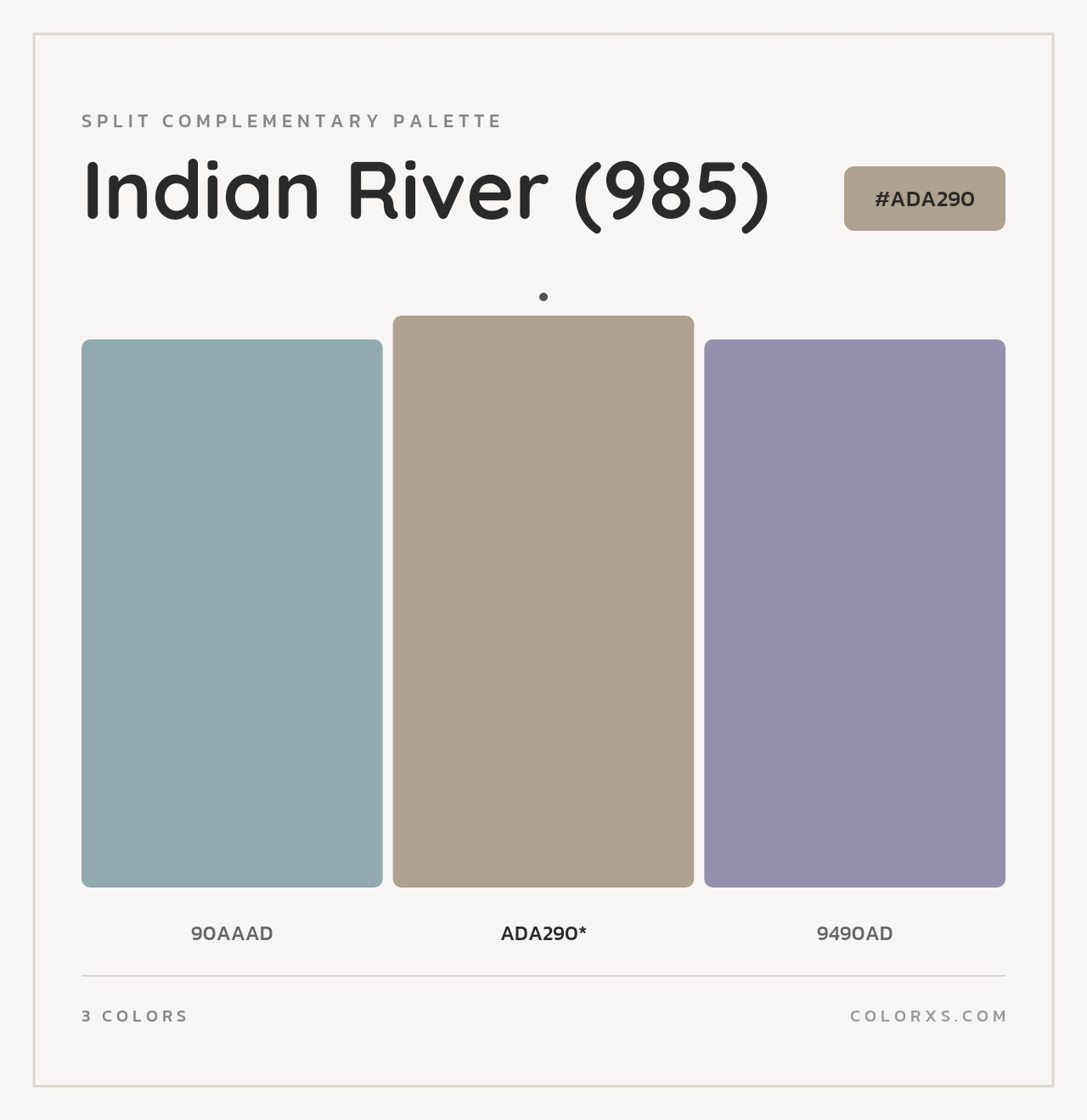 Indian River (985) - Split-Complementary Color Palette