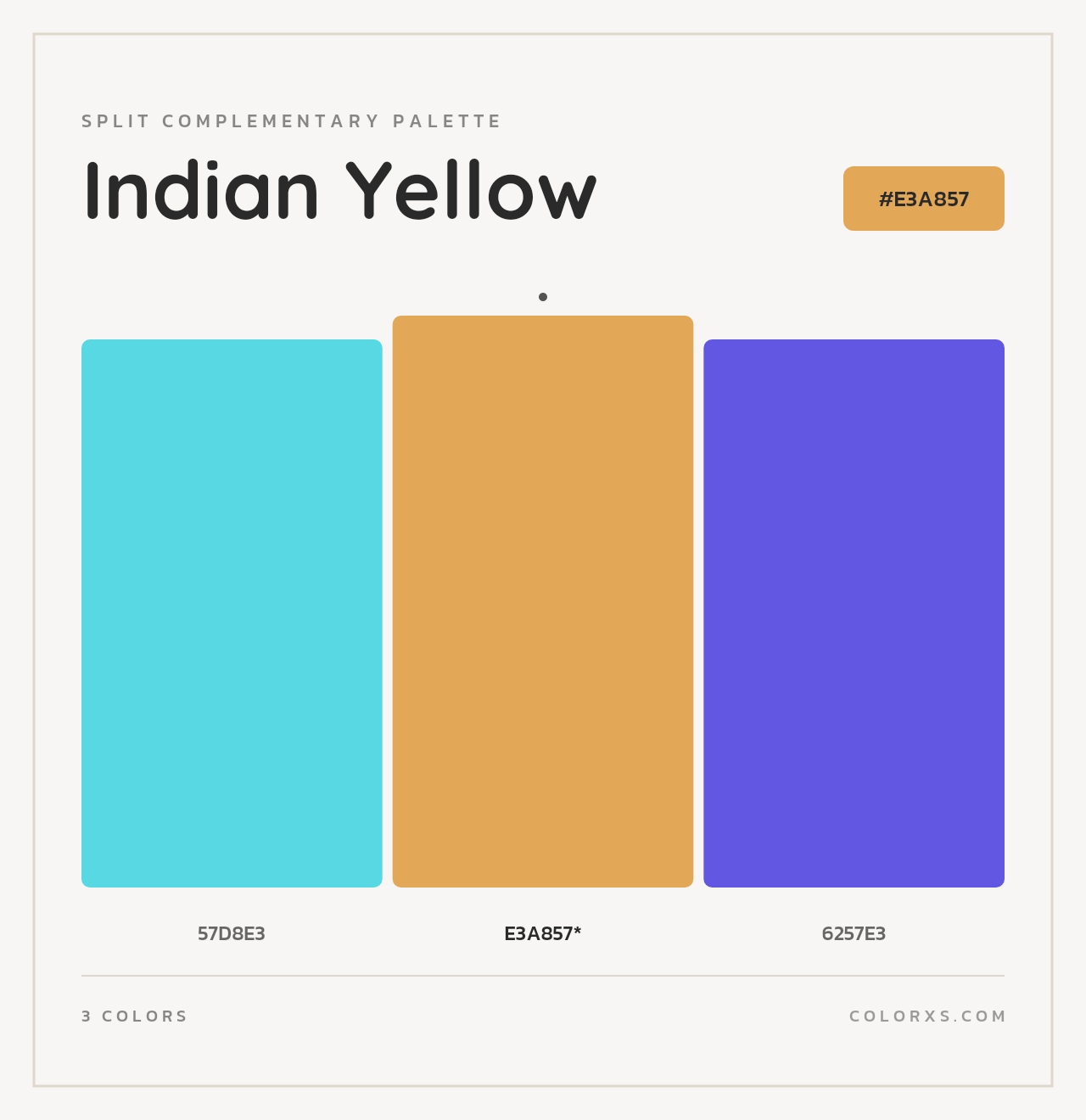 Indian Yellow - Split-Complementary Color Palette