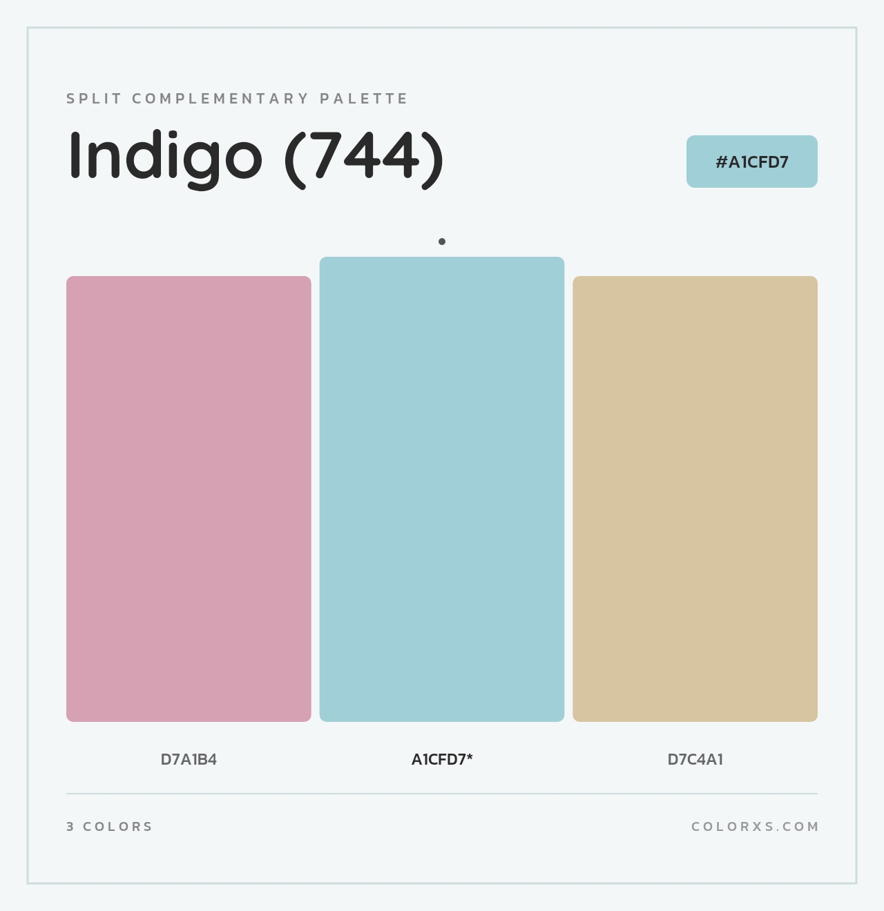 Indigo (744) - Split-Complementary Color Palette