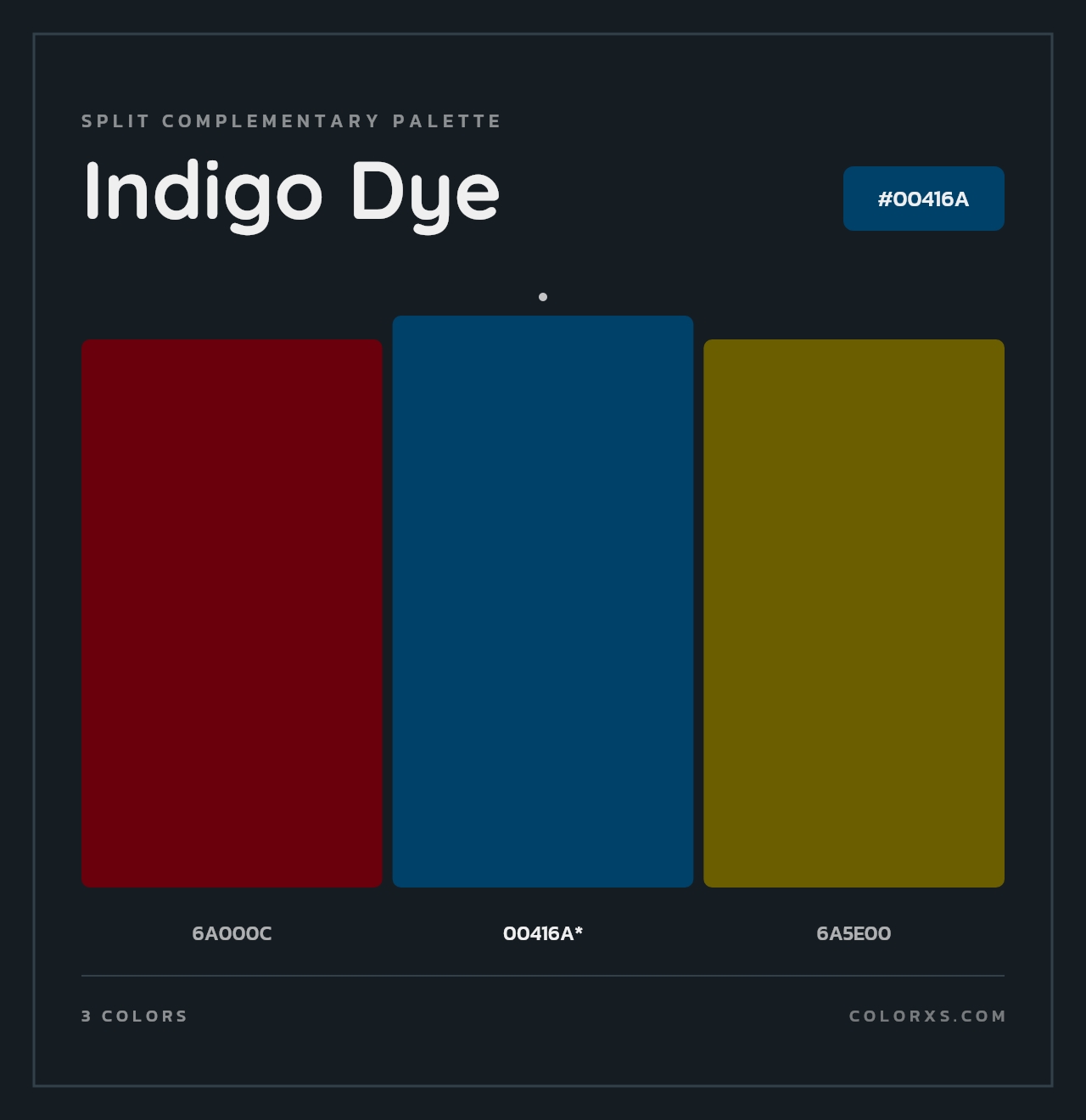 Indigo Dye - Split-Complementary Color Palette