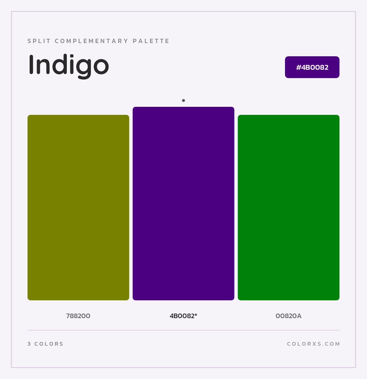 Indigo - Split-Complementary Color Palette
