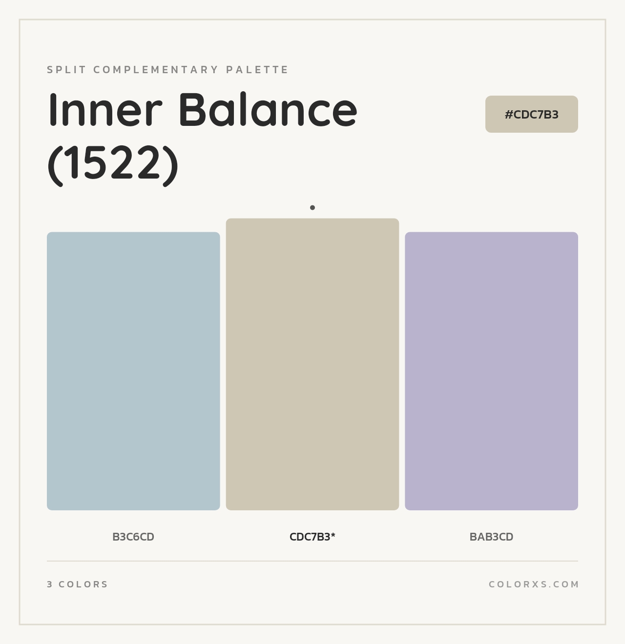 Inner Balance (1522) - Split-Complementary Color Palette