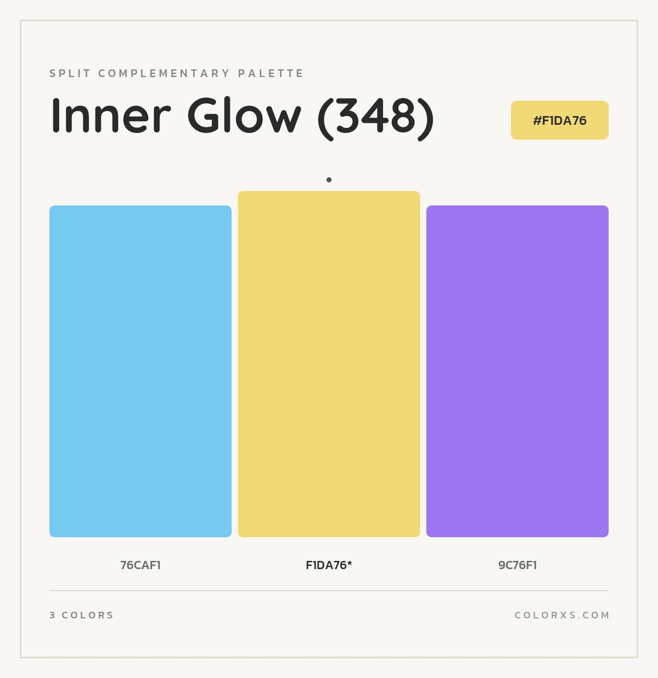 Inner Glow (348) - Split-Complementary Color Palette
