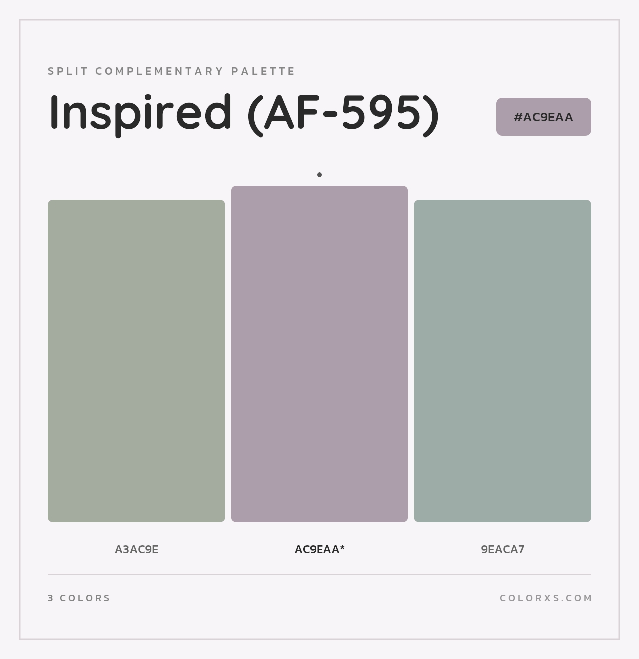 Inspired (AF-595) - Split-Complementary Color Palette