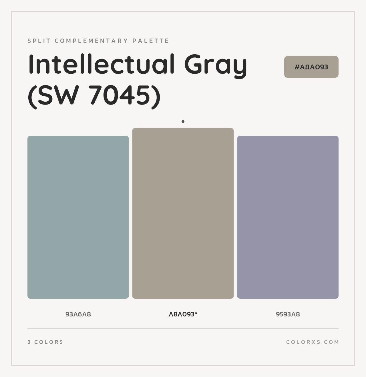 Intellectual Gray (SW 7045) - Split-Complementary Color Palette
