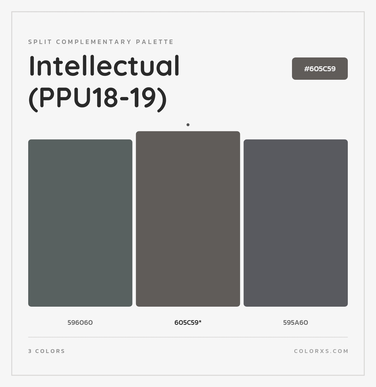 Intellectual (PPU18-19) - Split-Complementary Color Palette