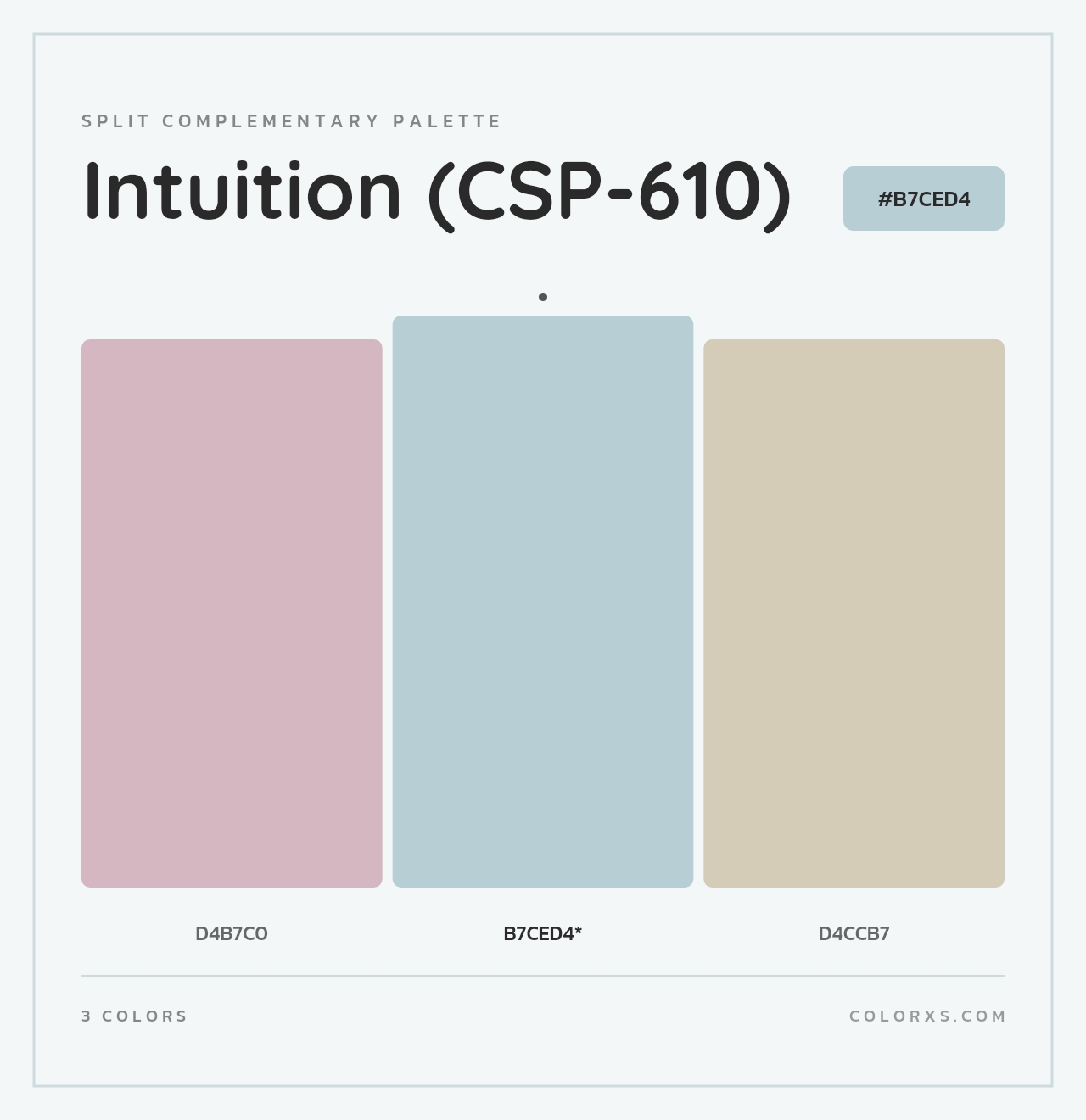 Intuition (CSP-610) - Split-Complementary Color Palette