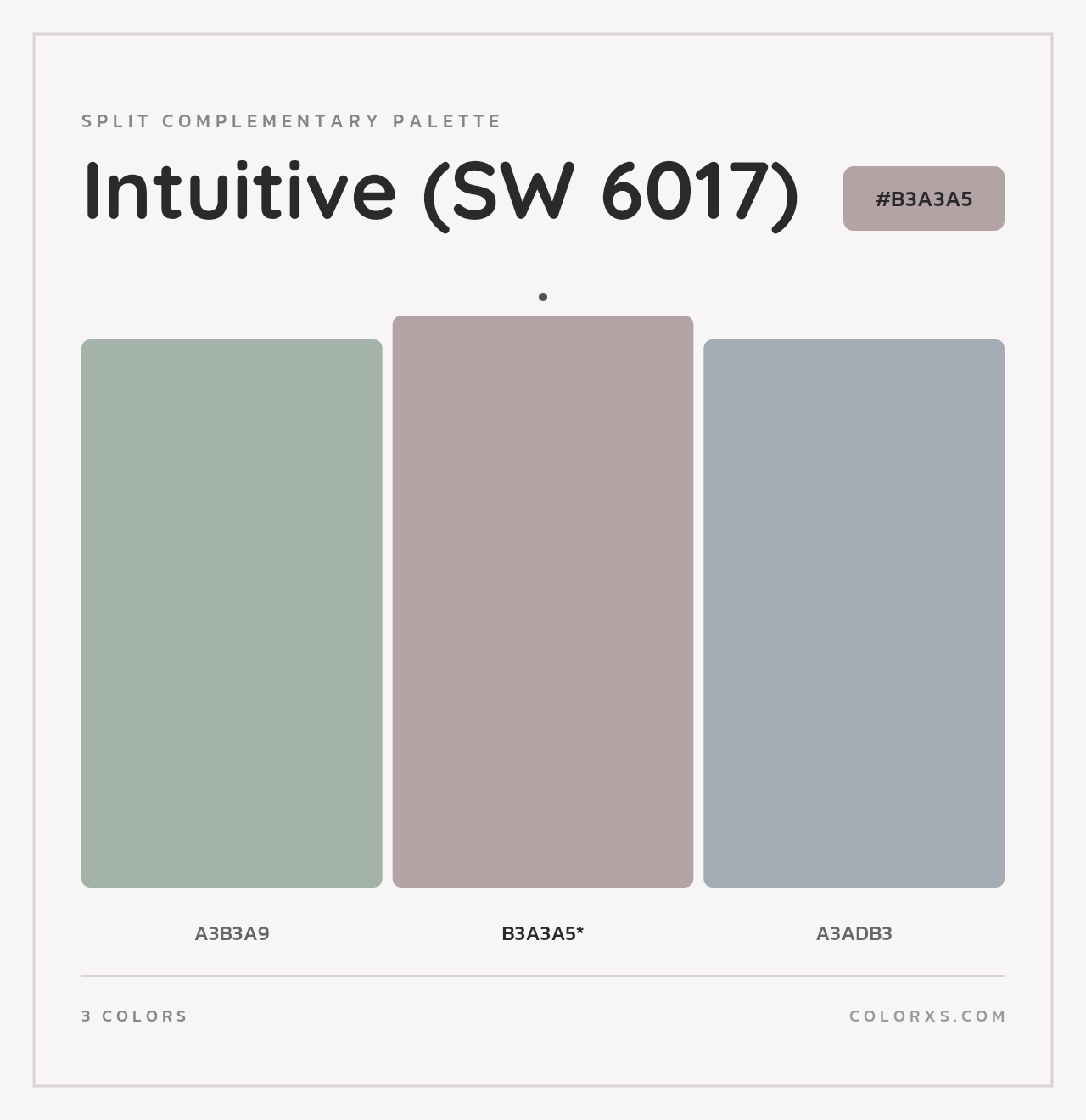 Intuitive (SW 6017) - Split-Complementary Color Palette