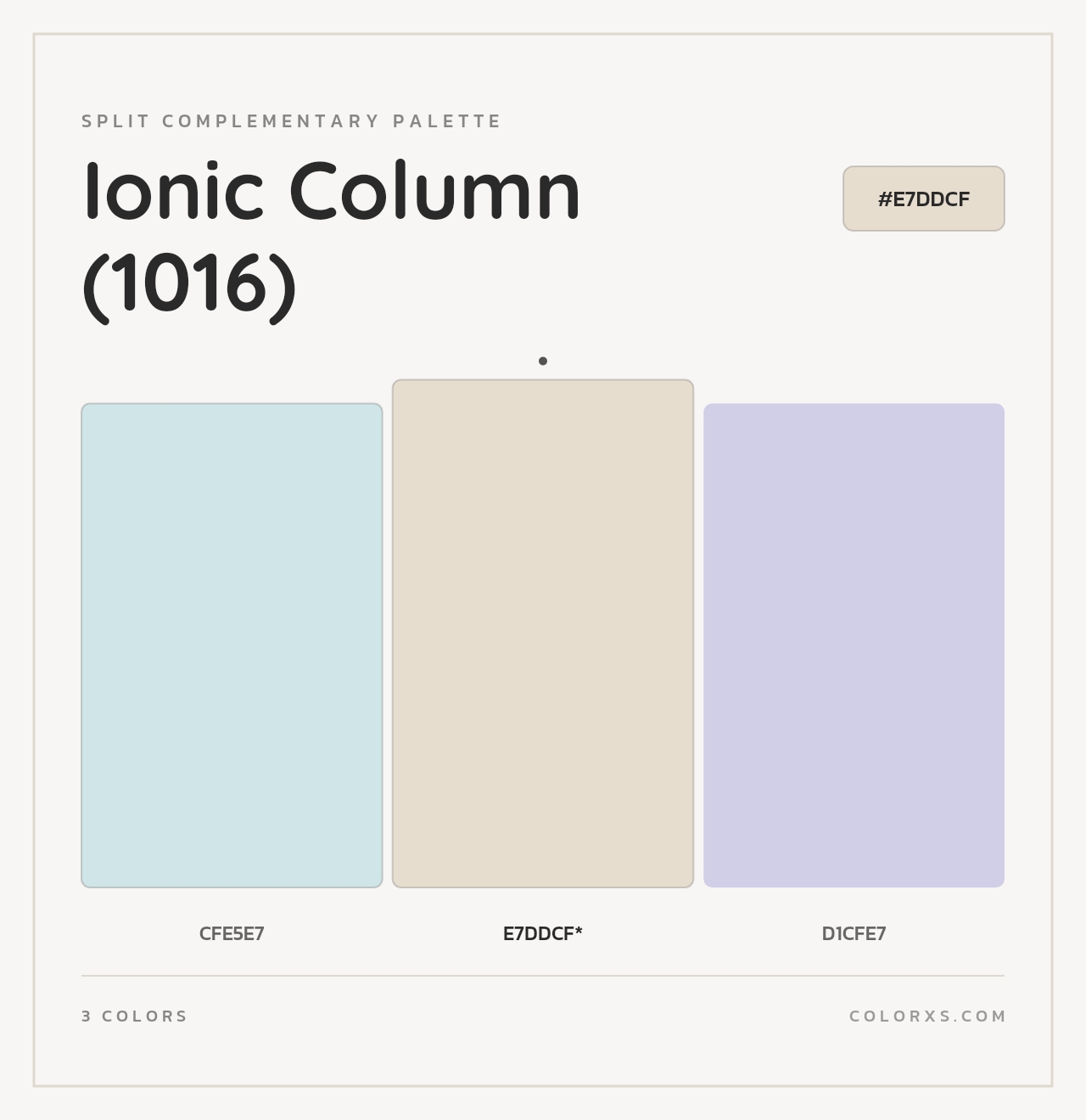 Ionic Column (1016) - Split-Complementary Color Palette