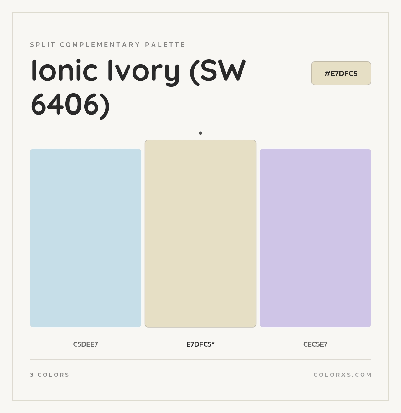 Ionic Ivory (SW 6406) - Split-Complementary Color Palette