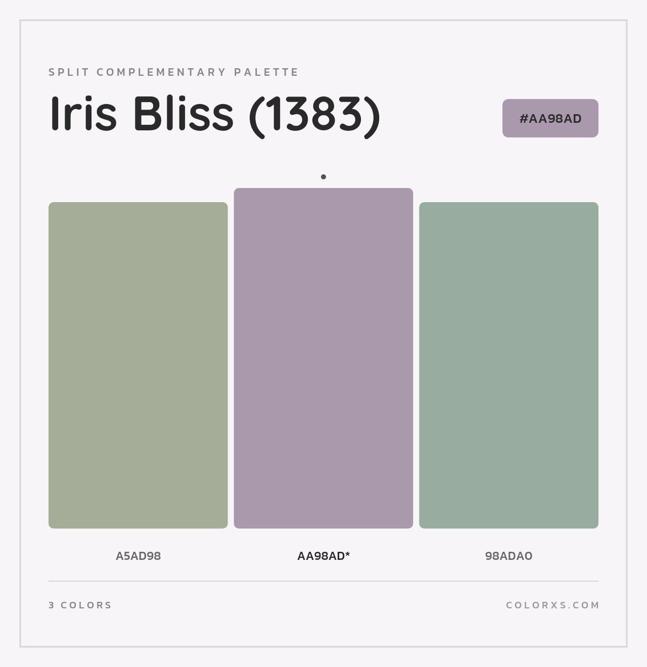 Iris Bliss (1383) - Split-Complementary Color Palette
