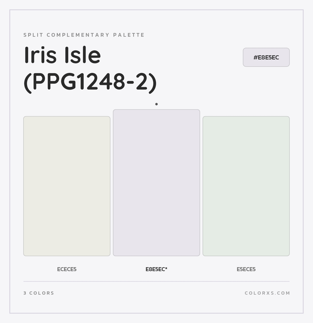 Iris Isle (PPG1248-2) - Split-Complementary Color Palette