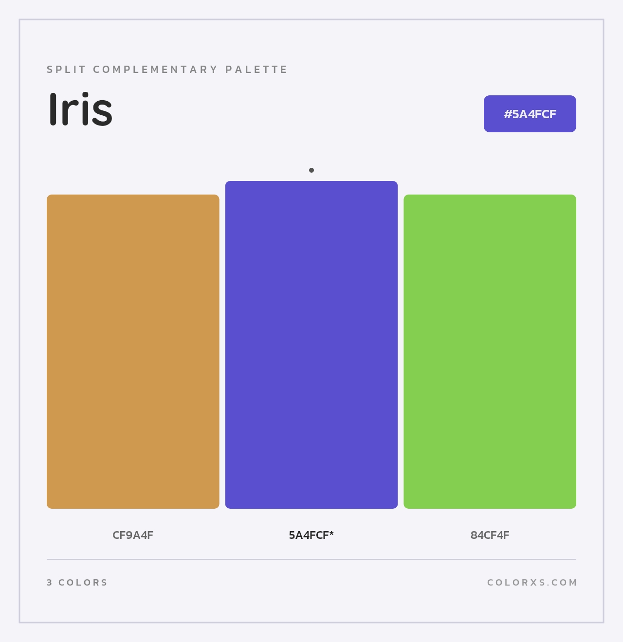 Iris - Split-Complementary Color Palette