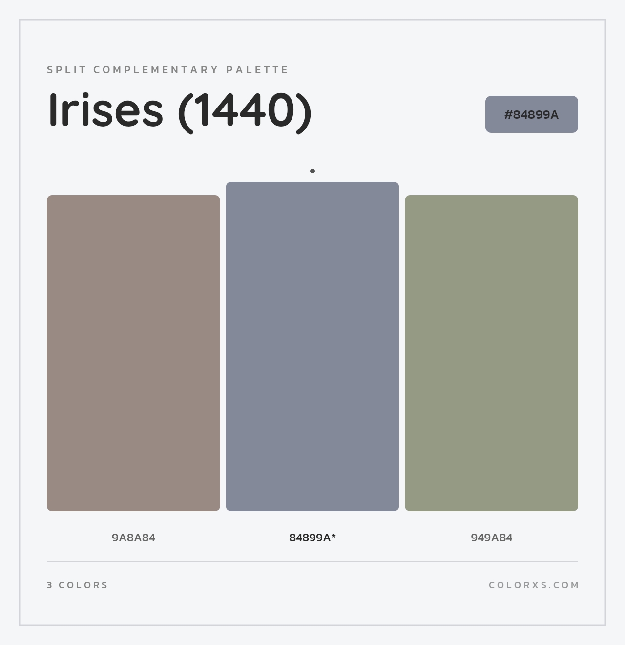 Irises (1440) - Split-Complementary Color Palette