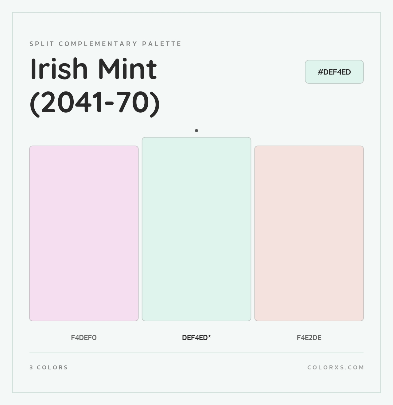 Irish Mint (2041-70) - Split-Complementary Color Palette